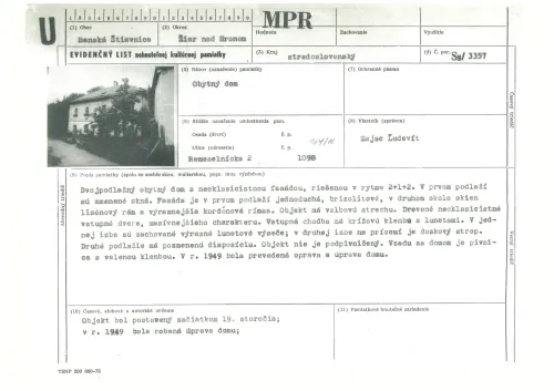 Kniha: Zoznam pamiatok v Banskej Štiavnici