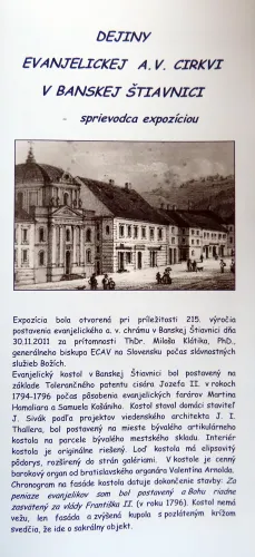 Kniha: Dejiny evanjelickej A.V. cirkvi v Banskej Štiavnici