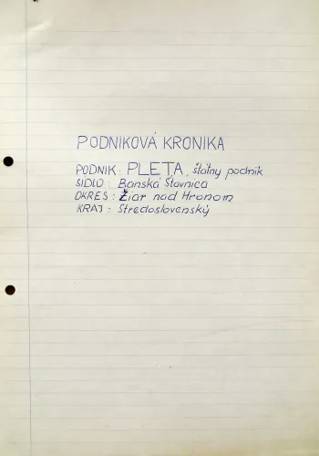 Kniha: Kronika Národného podniku Pleta - 3. Diel