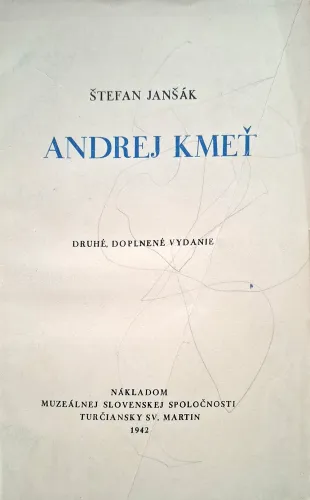 Kniha: Andrej Kmeť