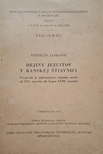 Kniha: Dejiny jezuitov v Banskej Štiavnici