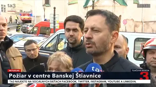 Požiar - tlačová beseda premiéra