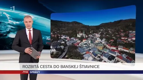 Rozbitá cesta do Banskej Štiavnice